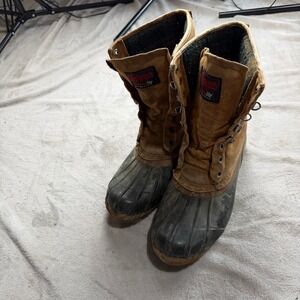 Coleman Mens 2115 Duck Boots Tan Suede Thermolite Insulated Winter Snow Size 10